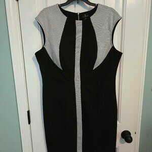 Worthington Women's Dress-Sleeveless B&W Size 14